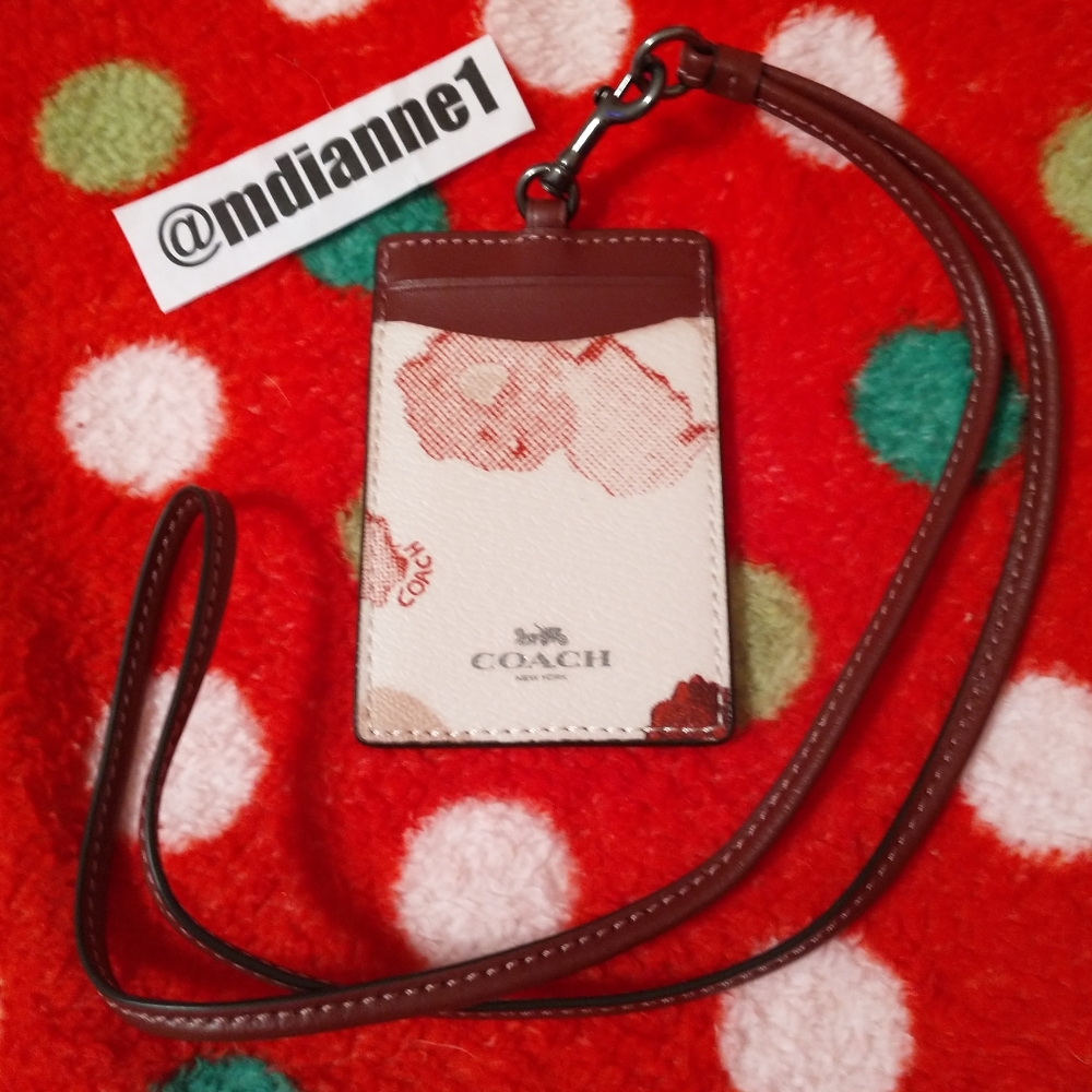 🆕 Coach Floral Lanyard ID